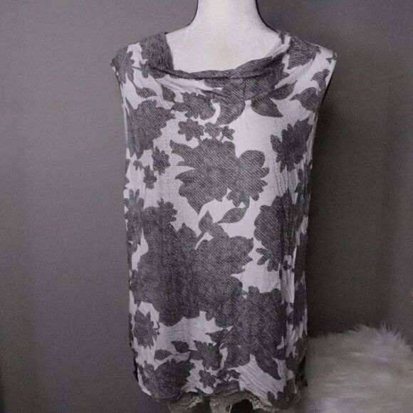 Cabi | Sleeveless Floral Cowl Neck Top Medium - Picture 2 of 6